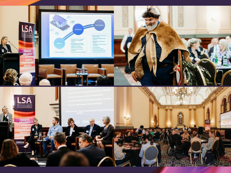 A collage of images from the LSA Innovate Forum